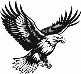 Eagle vector illustration design, flaying eagle 

