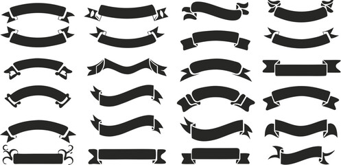 Ribbon banner set. Simple ribbons. Vector 
