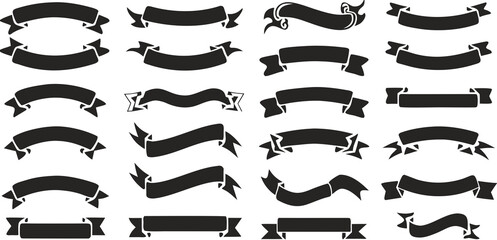 Ribbon banner set. Simple ribbons. Vector 
