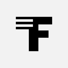 Fototapeta premium F fast logo delivered transportation company