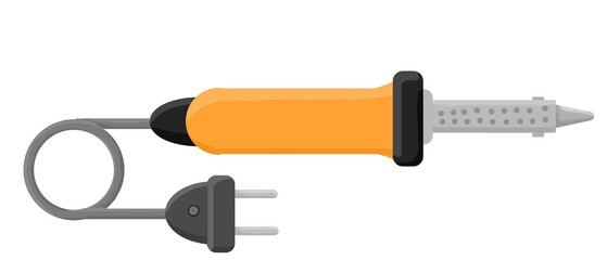 Close-up of a Soldering Iron and a Power Plug