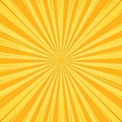 Fototapeta premium Radiating yellow sunburst
