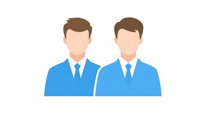 Fototapeta premium Two stylized business men avatars
