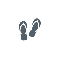 Sandals Logo with Flip-Flops Logo icon flat vector design