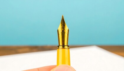 Close-up of a fountain pen nib