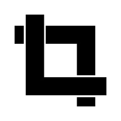 Crop Tool Icon Graphic
