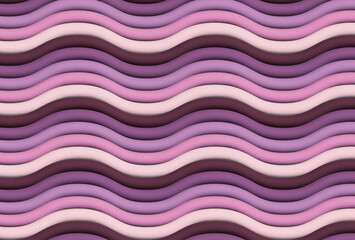 波打った3dの曲線