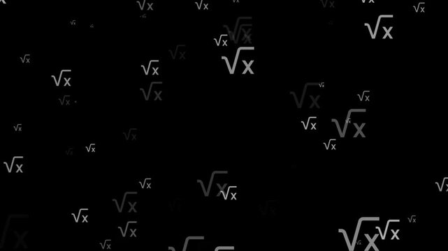 Dynamic math formulas floating in dark space, perfect for education or science visuals