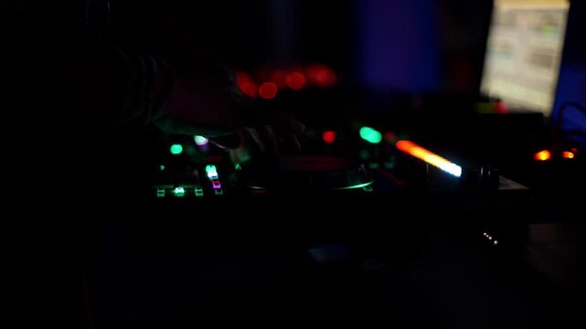 dj mixer at the party