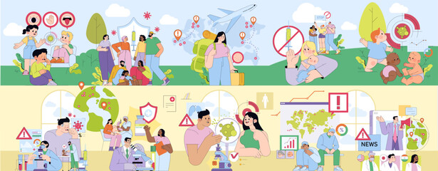 Health and Safety Awareness Vector Illustration