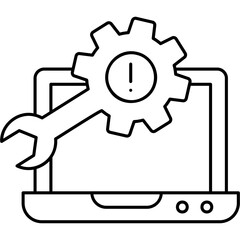 Line Art Troubleshooting Icon
