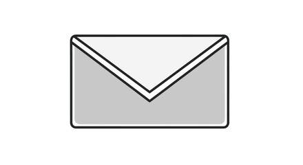 Minimalist styled mail envelope design for digital messaging concept illustration