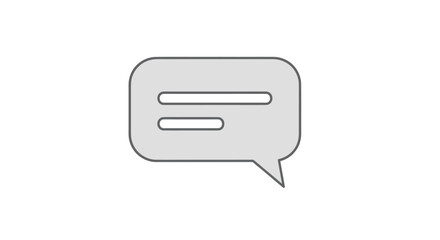 Clean communication icon representing digital conversations and modern messaging platforms