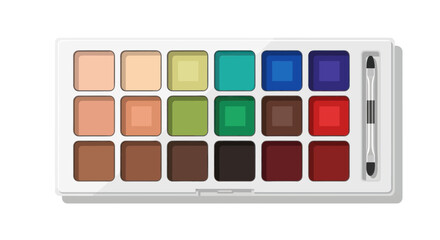 Vibrant color wheel palette arrangement for artistic applications in diverse mediums