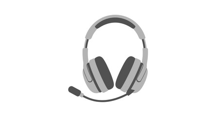 Grey wireless gaming headset with microphone on clean background ideal for esports scenes