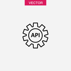API icon simple vector isolated symbol vector illustration for web and app..eps