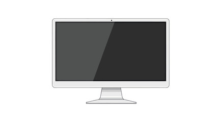 Sleek desktop computer monitor illustration, modern technology device display screen