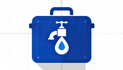Water Supply Management, Service Equipment, Urban Area, Infographic, Modern Design, Overhead View, Sustainability Concept