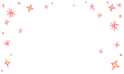 Starry background, night sky stars and sparkle element banner background hand drawing doodle illustration art