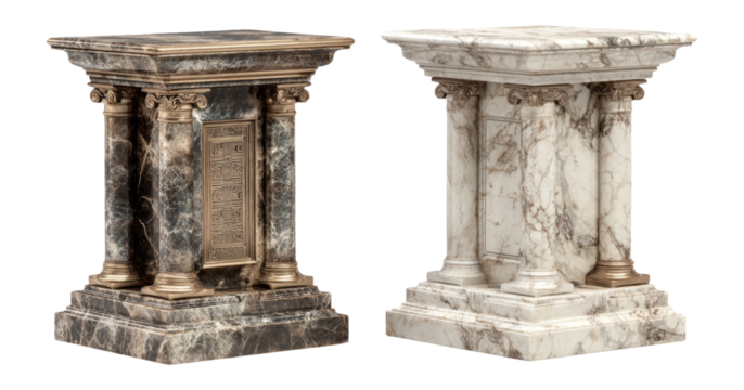 Elegant Classic Columns with Decorative Base and Detailed Finish Design