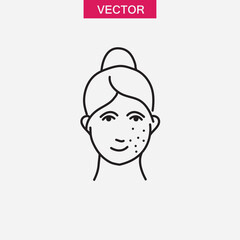 Acne icon simple vector isolated symbol vector illustration for  web and app..eps