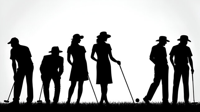 Croquet Silhouette Vector