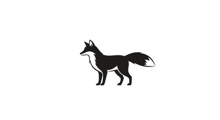 Elegant fox silhouette embodying stealth and independence for diverse designs and projects