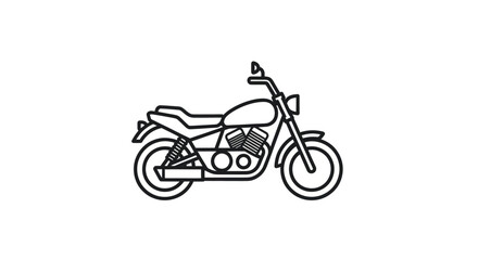Fototapeta premium Minimalist motorcycle illustration showcasing sleek lines and a vintage style design