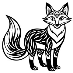 Fototapeta premium vector illustration of a fox