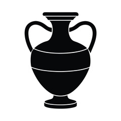 greek amphora silhouette, ancient vase icon, amphora pottery outline, greek jar vector, antique amphora silhouette