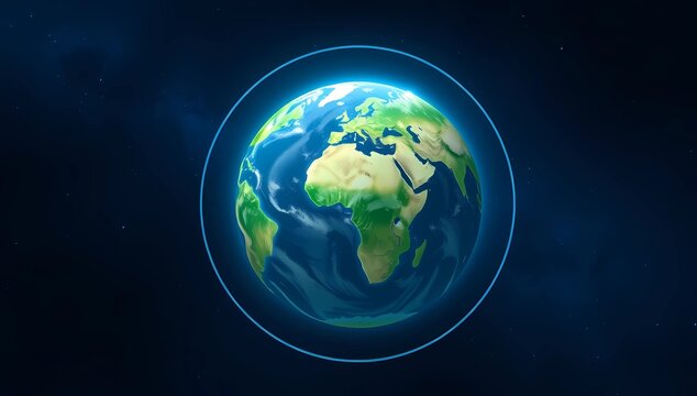 International Day for the Preservation of the Ozone Layer Concept. Illustration for International Day for the Preservation of the Ozone Layer, featuring Earth, ozone shield, and clear blue sky