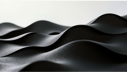 The artistic lines of black silk ribbons