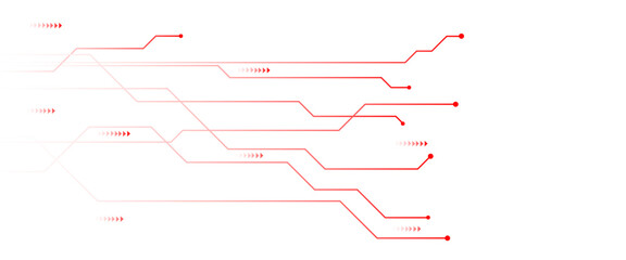 Naklejka premium Vectors Abstract connecting red lines and dots. Social networking, network connection and global communication technology background