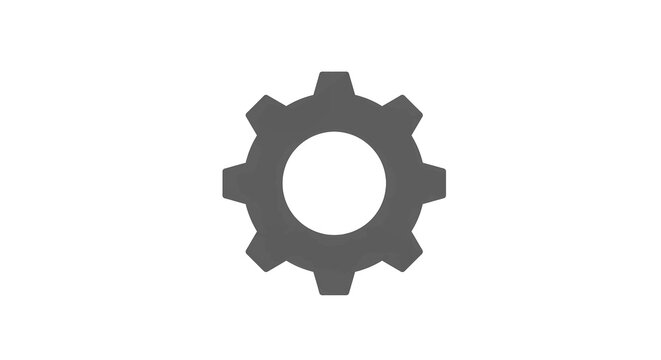 &Iacute;cone de engrenagem de configura&ccedil;&otilde;es isolado em fundo branco