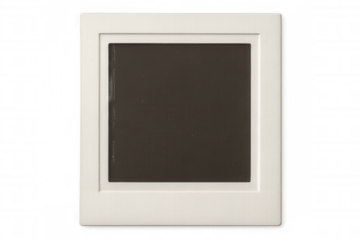 White frame with a dark background showcasing a transparent background, ideal for displaying artwork, photos, or digital creations