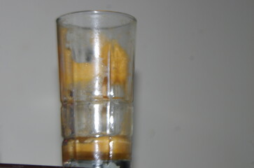 Apple Juice empty water glass