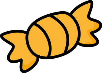 Halloween candy sweet yellow vector