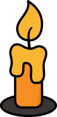 Halloween candle flame cartoon vector