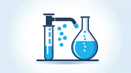water testing icon with a sample tube