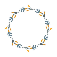 Flower wreath, arrangement flower, clipart illustration