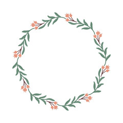 Flower wreath, arrangement flower, clipart illustration
