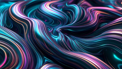 Vibrant, flowing, abstract digital art piece with dynamic, colorful, and smooth lines.