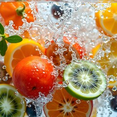 Fresh citrus fruit water