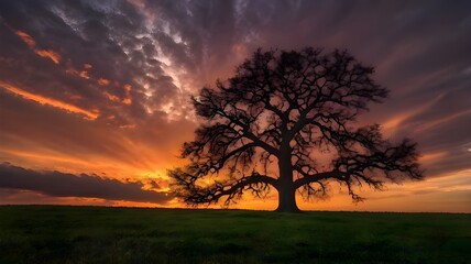 Fototapeta premium sunset in the forest