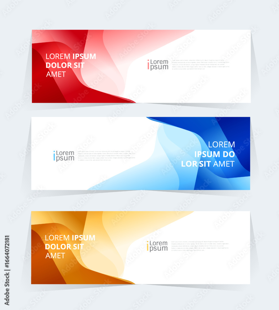 Sticker geometric banner design with vector presentation template.