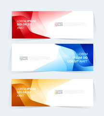 Fototapeta premium Geometric banner design with Vector presentation template.