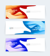 Geometric banner design with Vector presentation template.