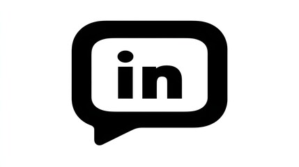 Linkedin logo chat bubble icon