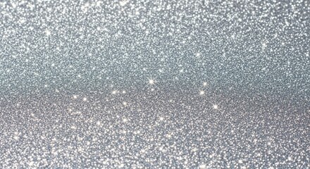 A shimmering silver glitter texture that sparkles with tiny points of light, creating a festive and glamorous background