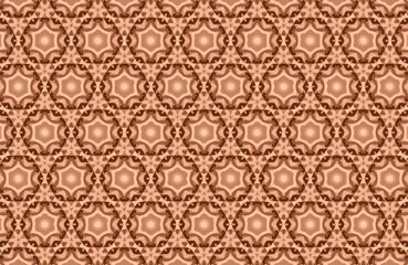 Harmonious Honeycomb A Warm Brown Geometric Floral Pattern for Sophisticated Design Projects